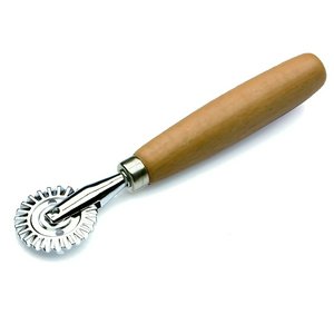 Stainless Steel Pasta Cutter with Wooden Handle